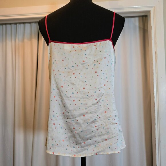 Original Penguin Silk Tank Top w/ Multicolor Dots 8 - Picture 3 of 4